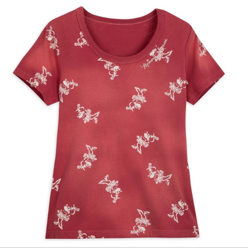Disney Store Minnie Mouse Print Tee Shirt - Picture 1 of 8